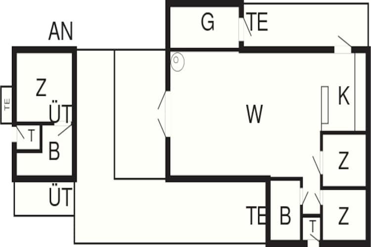 Maison de vacances pour 7 a Blokhus-Plan d'étage
