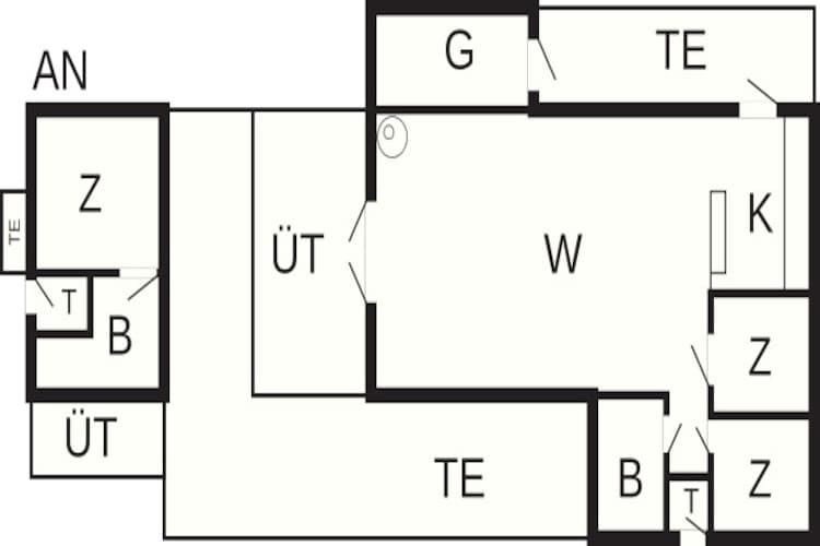 7 Personen Ferienhaus in Blokhus - Grundriss
