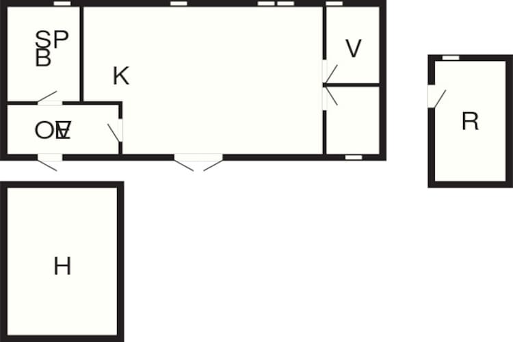 Maison de vacances pour 6 a Løkken - Plan