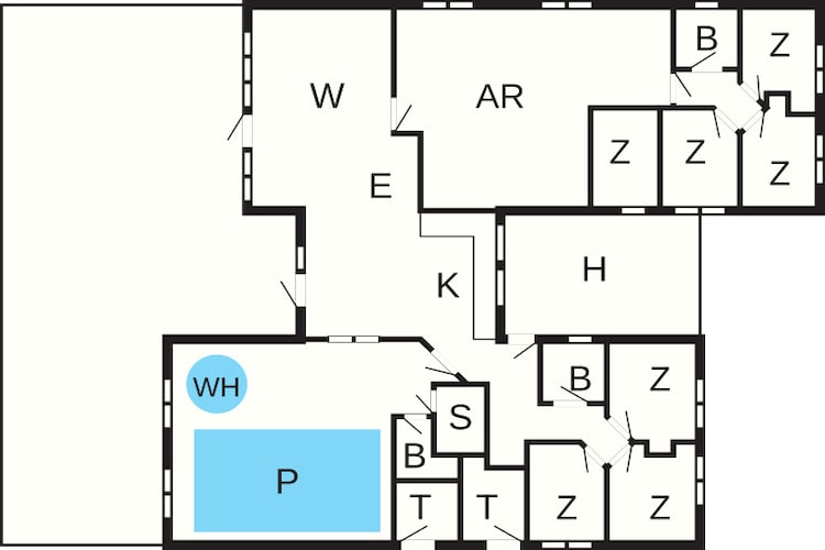 18 persoons vakantie huis in Væggerløse - Plattegrond