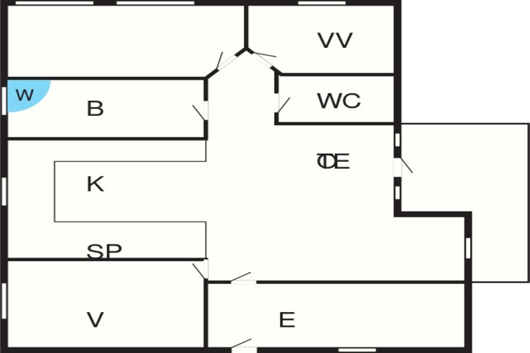 6 persoons vakantie huis in Højby-Plattegrond