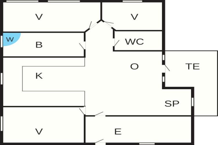 6 persoons vakantie huis in Højby-Plattegrond