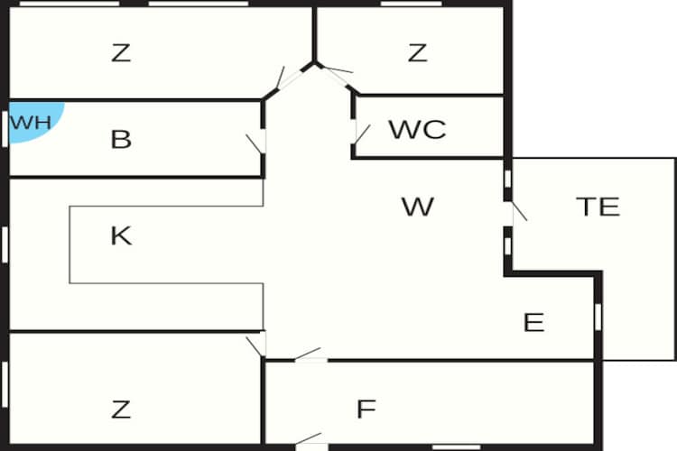 6 persoons vakantie huis in Højby-Plattegrond