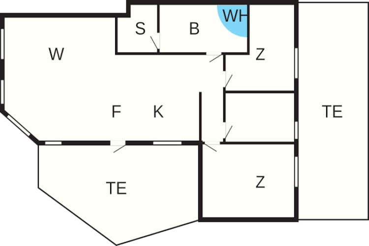 Vakantiehuis in Hadsund met terras - Plattegrond