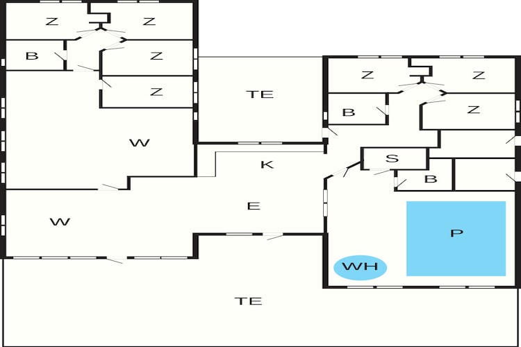 Maison de vacances pour 18 a Væggerløse - Plan