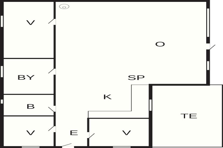 Kustcharme in Ristinge-By Traum-Plattegrond