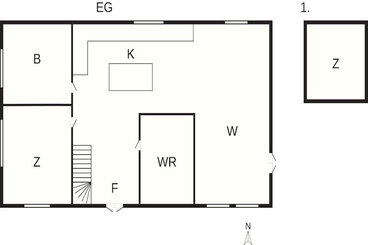 4 person holiday home in SLITE - Floor plan