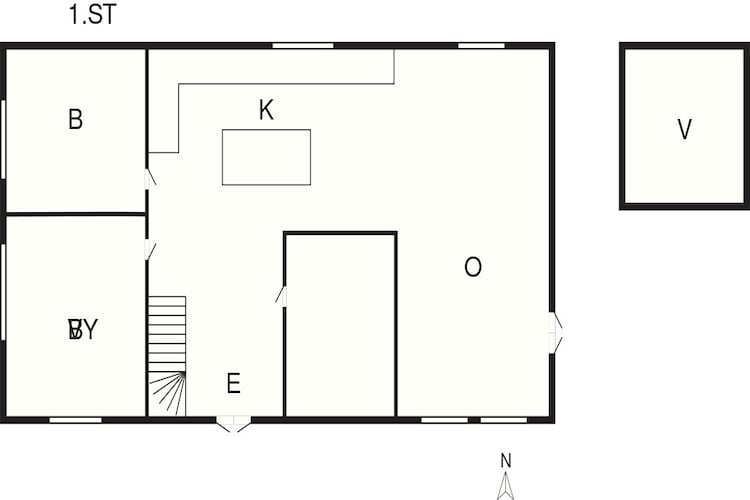 4 person holiday home in SLITE - Floor plan