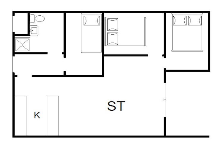 5 person holiday home in Vejers Strand - Floor plan