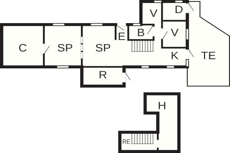 Charmant huisje vlakbij het bos in Farsø - Plattegrond