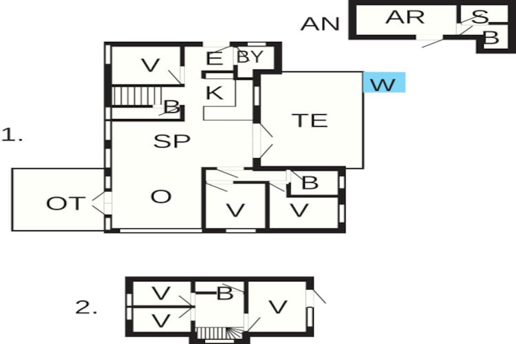 12 persoons vakantie huis in Væggerløse-Plattegrond