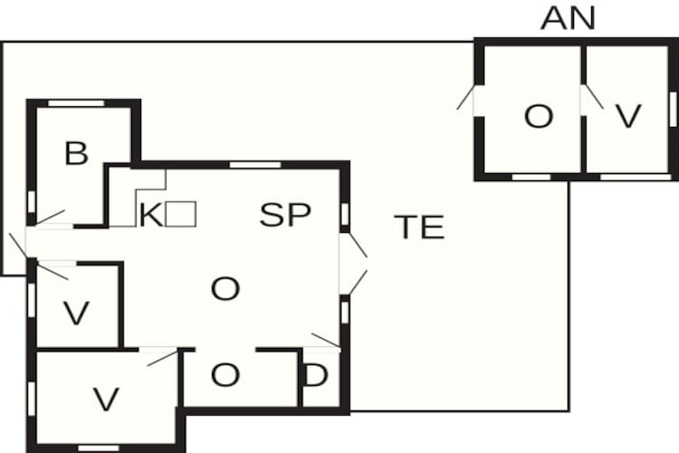 6 persoons vakantie huis in Jerup-Plattegrond
