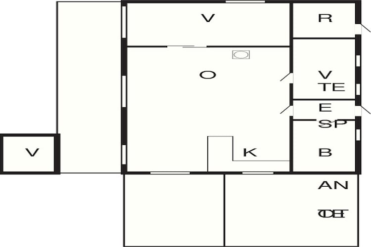 Maison de vacances pour 6 a Rude-Plan d'étage