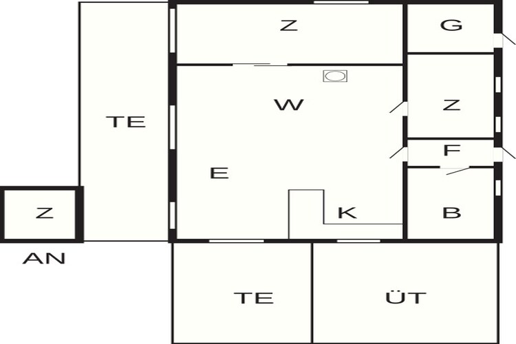 6 persoons vakantie huis in Rude - Plattegrond
