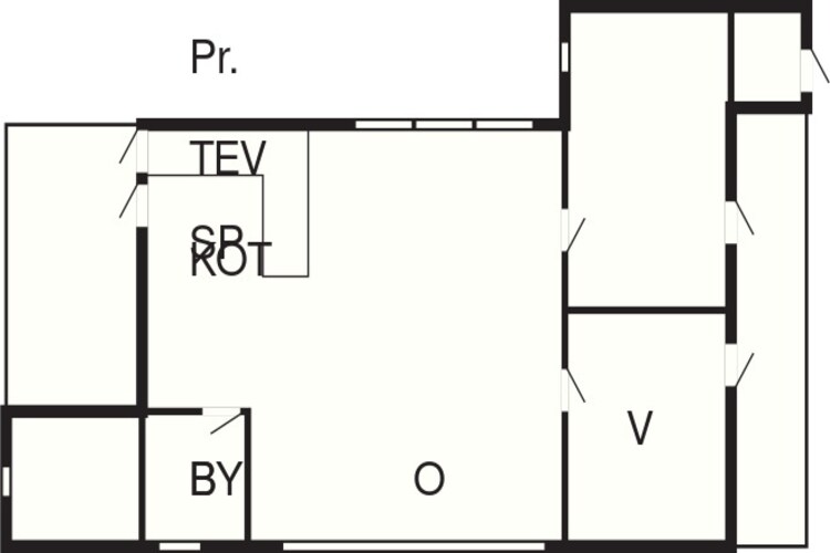 Lichte kusttoevlucht in Vorupor-By Traum-Plattegrond