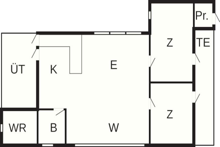 Lichte kusttoevlucht in Vorupor-By Traum-Plattegrond