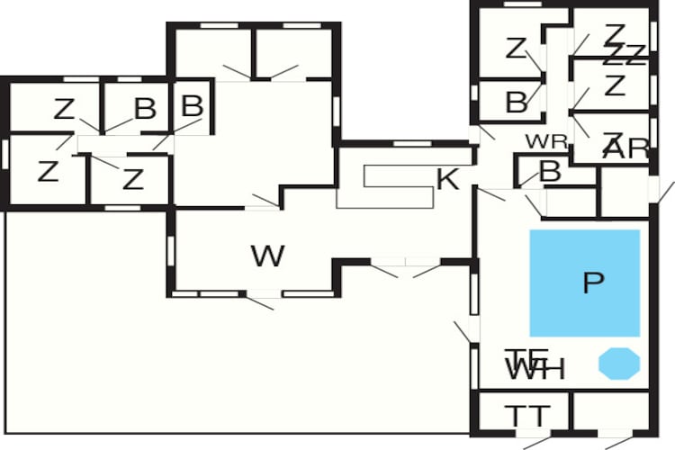 22 person holiday home in Jerup-Floor plan