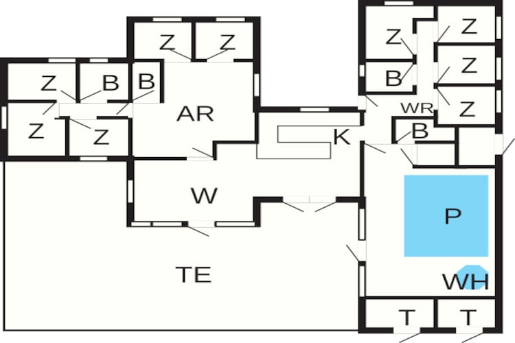 22 person holiday home in Jerup-Floor plan