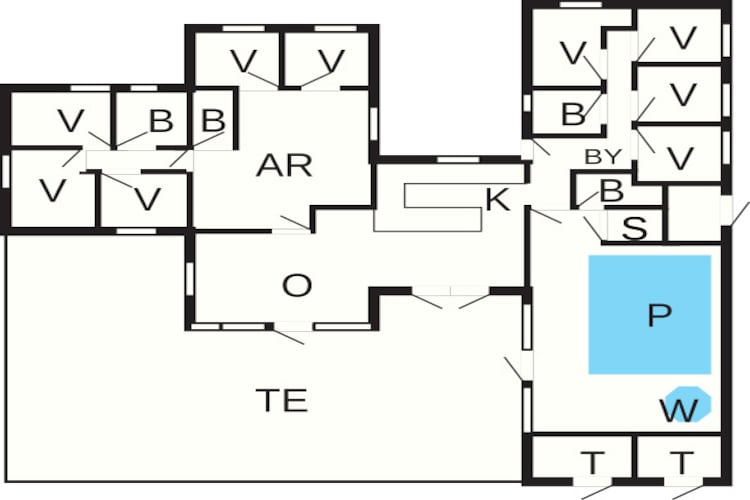 22 person holiday home in Jerup-Floor plan