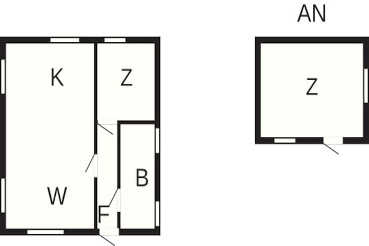 Charmante zomerhut met sauna-By Traum - Plattegrond