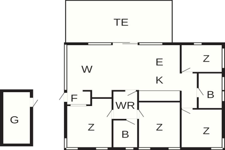 Rustig vakantiehuisje-By Traum-Plattegrond