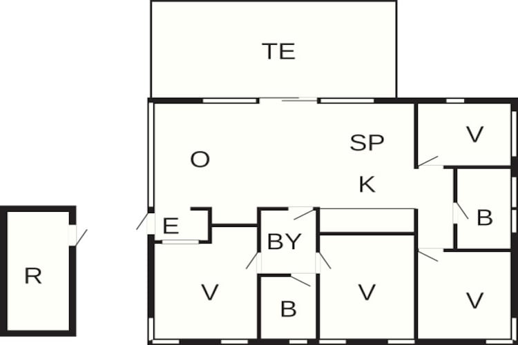 Rustig vakantiehuisje-By Traum-Plattegrond