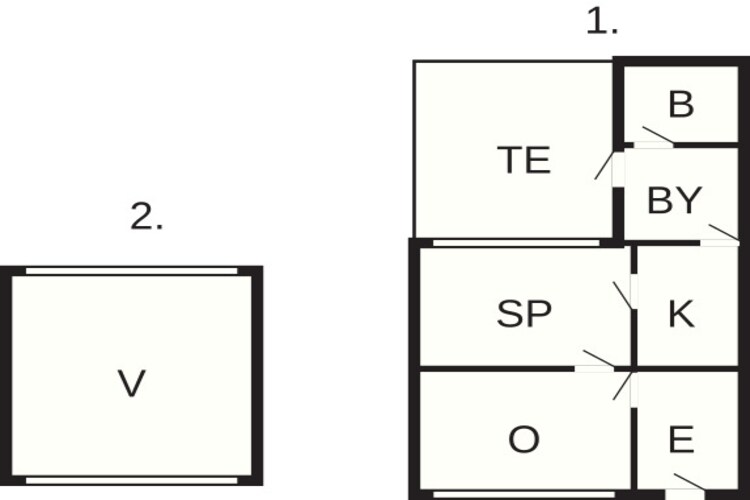 Maison de vacances pour 3 a Ærøskøbing - Plan