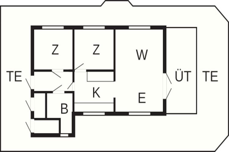 Gezellige Kusthut Rustplaats-By Traum - Plattegrond
