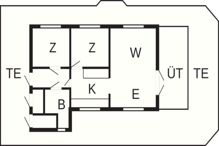Gezellige Kusthut Rustplaats-By Traum - Plattegrond
