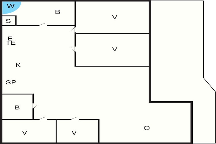 8 persoons vakantie huis in Løkken-Plattegrond