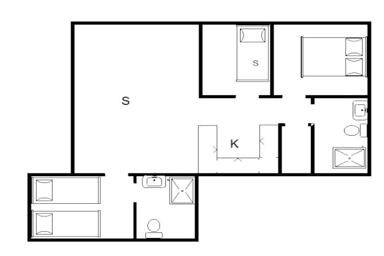 6 persoons vakantie huis in Løkken - Plattegrond