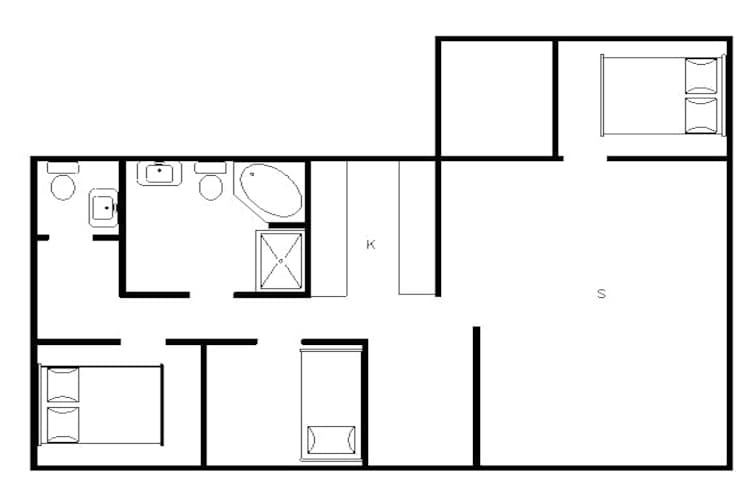 6 persoons vakantie huis in Løkken-Plattegrond