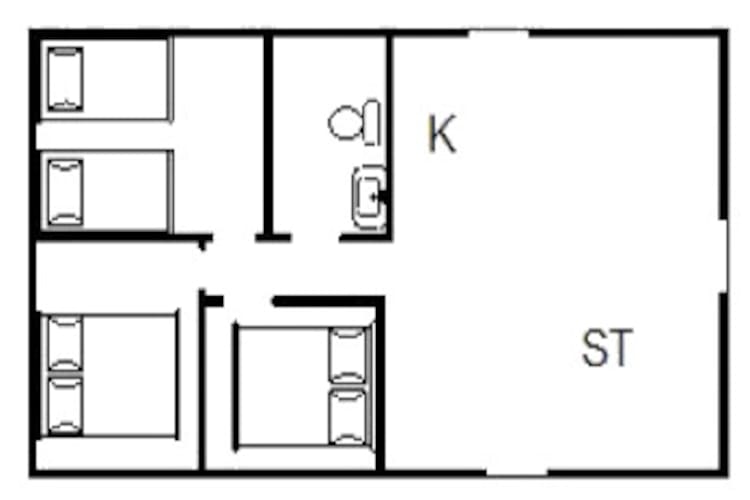 6 persoons vakantiehuis - Plattegrond