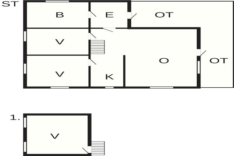Maison de vacances pour 6 a Brekke - Plan
