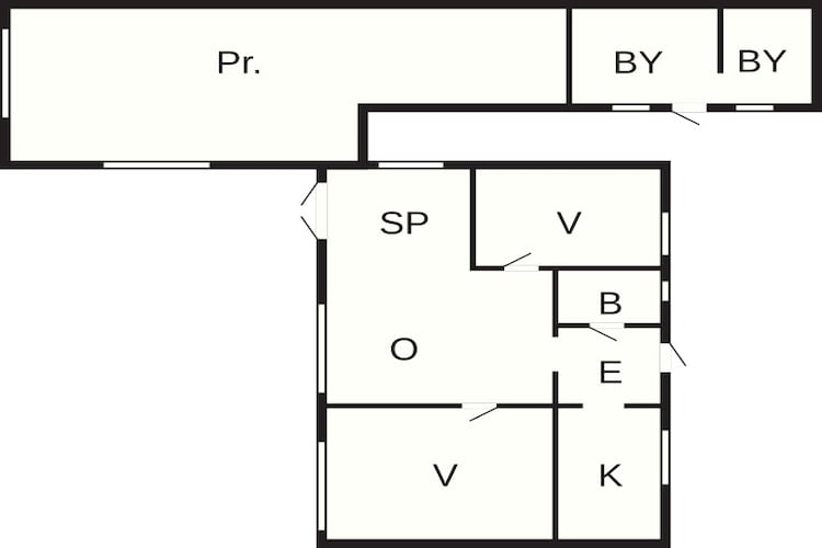 Kustcharme in Munkerup-By Traum-Plattegrond