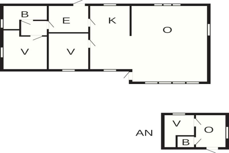 6 persoons vakantie huis in Væggerløse-Plattegrond