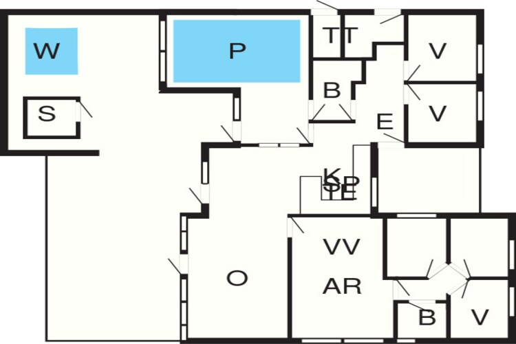 14 persoons vakantie huis in Væggerløse-Plattegrond