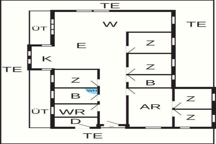 Maison de vacances pour 10 a Løkken - Plan