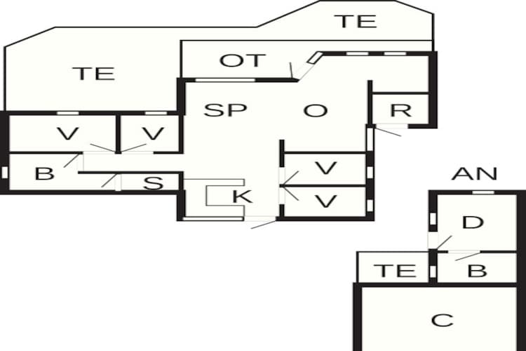Gezellig huisje in Spodsbjerg-By Traum-Plattegrond