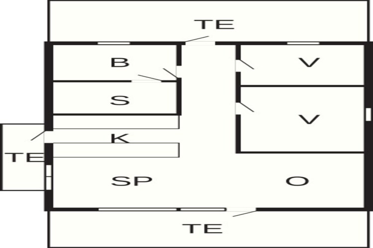 6 person holiday home in Ringkøbing - Floor plan