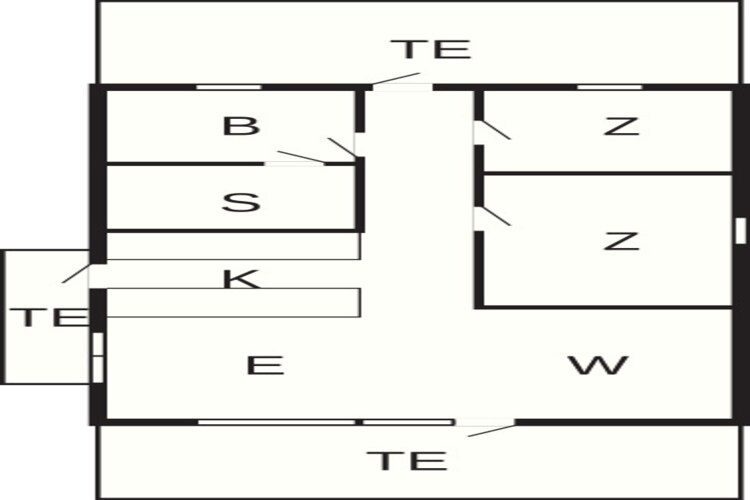 6 person holiday home in Ringkøbing - Floor plan