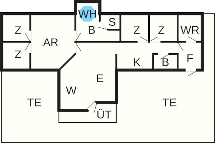 12 persoons vakantie huis in Løkken-Plattegrond