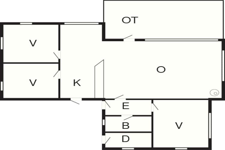 6 persoons vakantie huis in Knebel-Plattegrond