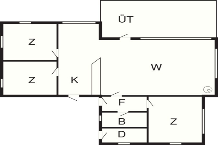 6 persoons vakantie huis in Knebel-Plattegrond