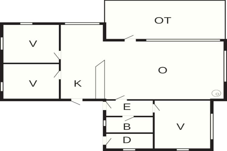 6 persoons vakantie huis in Knebel-Plattegrond