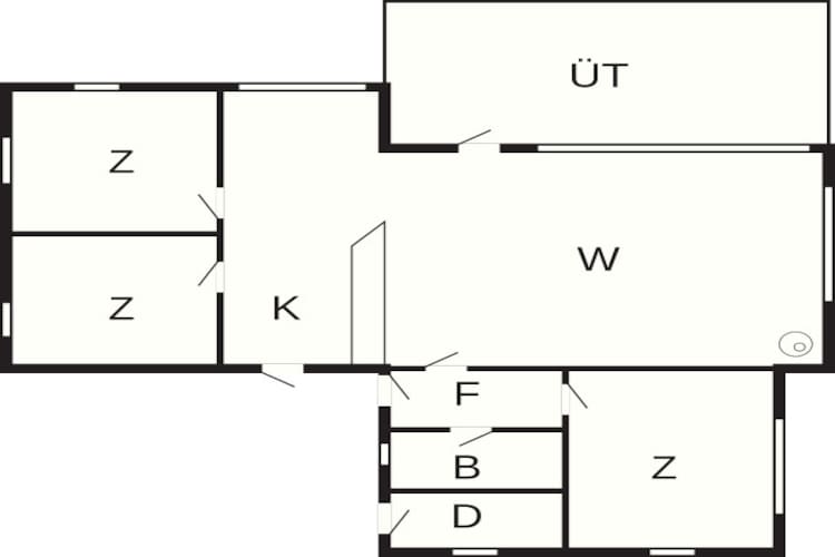 6 persoons vakantie huis in Knebel-Plattegrond
