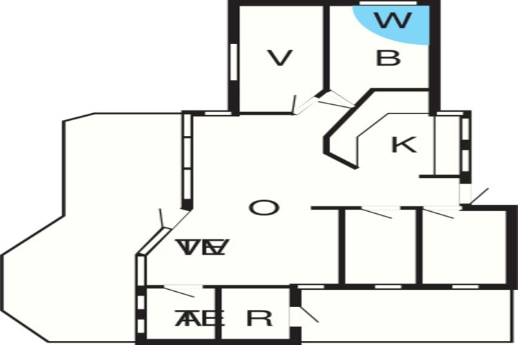 6 persoons vakantie huis in Aakirkeby-Plattegrond