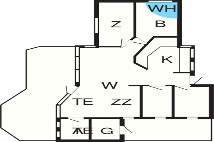 6 persoons vakantie huis in Aakirkeby-Plattegrond