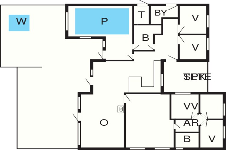 14 persoons vakantie huis in Væggerløse-Plattegrond