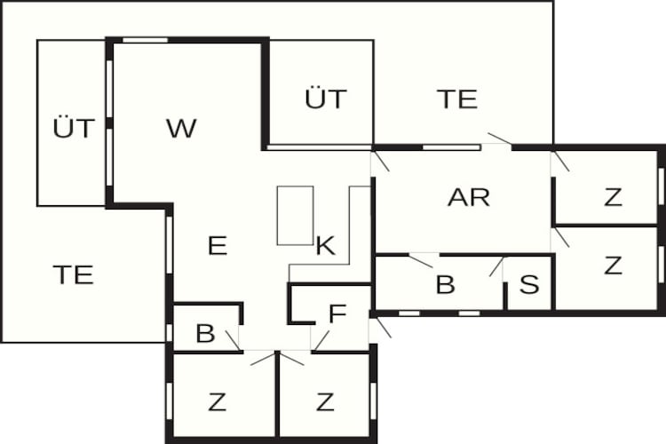 Maison de vacances pour 8 a Sydals - Plan